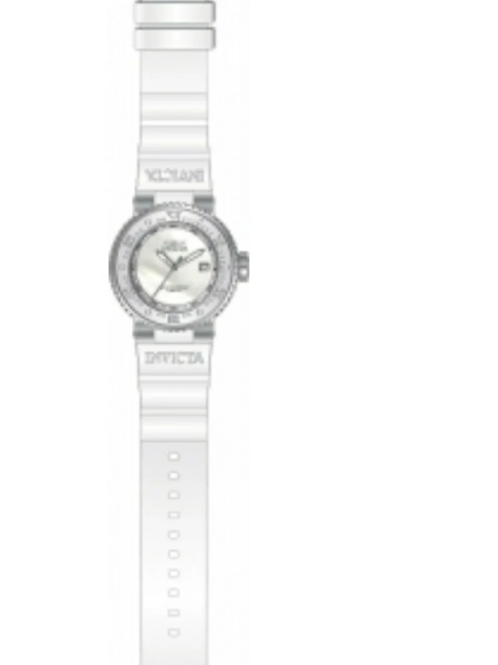Invicta White and Silver Mother-of-Pearl Dial Sport Watch